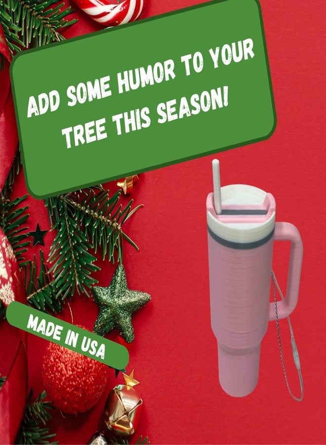 Chatelet Tumbler Cup Replica Christmas Ornament | 2023 Popular Water Bottle Replica Mug Holiday Ornament | Made in USA (Pink) - Image 5